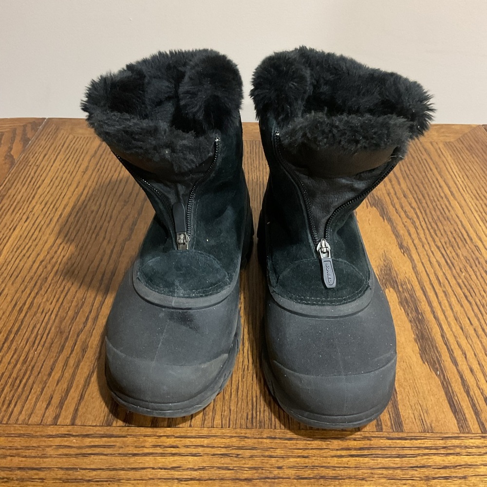 Sorel Black Fur-Lined Zip-up Winter Boots